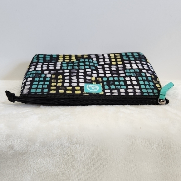 IGLOO Lunch Lined Black White Mint Green Yellow Clutch Bag - Picture 7 of 10
